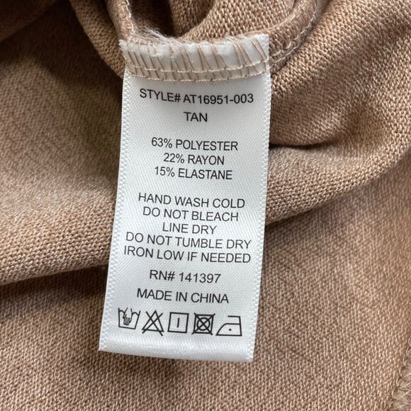 ASTR The Label Off The Shoulder Asymmetrical Sweater Tan XL NEW - Picture 5 of 9